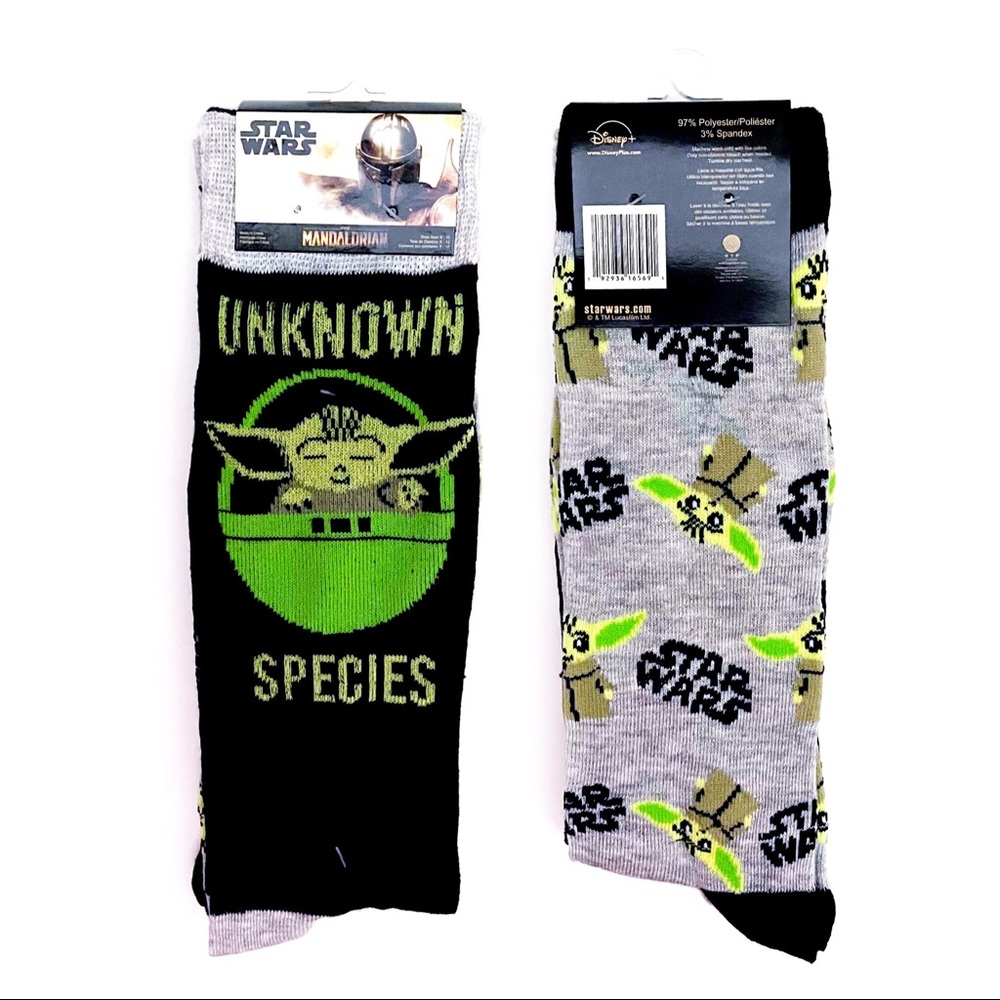 Disney Star Wars Crew Socks The Mandalorian Grogu Baby Yoda Mens Womens Fun Gift